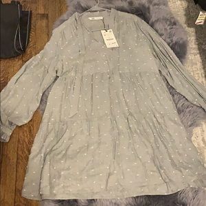 Zara grey babydoll dress